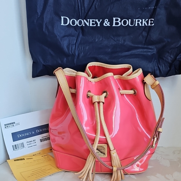 Dooney & Bourke Bubble Gum Pink Drawstring Bag
